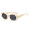 oly-eef5a40badca454c2ea428690be46efd Wholesale oval white frame sunglasses concave style sunglasses female cat eye sun protection high-grade