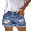 Wholesale Spot women’s clothing Street hipster baseball denim shorts Women’s