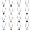 Wholesale Simple Style Heart Shape Natural Stone Polishing Pendant Necklace 1 Piece