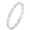 Wholesale Luxurious Square Titanium Steel Bangle For Women In Steel Color With Rhinestones And Electroplated Finish