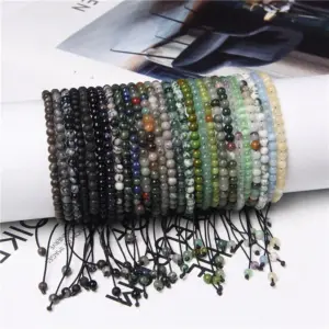 oly-ef24fafcf98198a84212bf1012c86f97 Wholesale Fashion Solid Color Natural Stone Beaded Bracelets