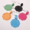 Wholesale South Korea Exaggerated Mori Style Black Flower Earrings Super Fairy Girl Elegant Internet Celebrity Earrings for Women