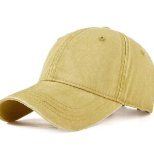 Yellow coated washed cotton