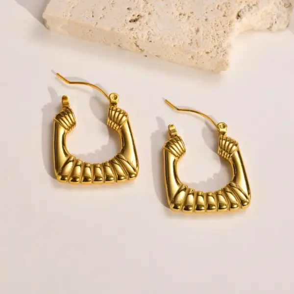 Wholesale Fashion U Shape Plating 201 Stainless Steel Stainless Steel Earrings