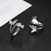oly-ef3f6702b48582df0459a4526b7d6942 Wholesale Exaggerated Butterfly Open Ring Simple Alloy Index Finger Ring Irregular Hand Jewelry Accessories