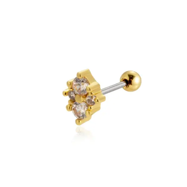 Wholesale 1 Piece Ear Cartilage Rings & Studs Vintage Style French Style Simple Style Star Wings Butterfly 316L Stainless Steel Copper Waterproof Non Tarnish Surgical Steel Zircon