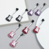 oly-ef64a8244827e3e7497cbf6d67686c1c Wholesale Music Festival Musical Instruments Rainbow Guitar Earrings Fashion Personality Mexican Music Carnival Night Earrings