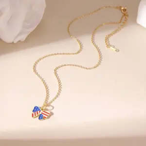 American Independence Day Necklace Bow