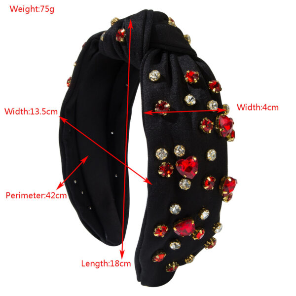 Wholesale  Valentine's Day Hair Band  Fashion Nail Diamond Love Glass Diamond Decoration Sweet Hair Accessories Hair Clip