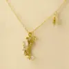 Wholesale Copper Inlaid Zircon C-shaped Moon Clavicle Chain