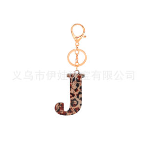 J / Leopard print letters