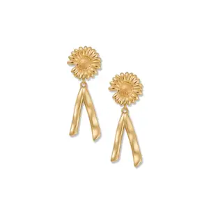 oly-ef8afd687a6e607db947865a9aebbc16 Wholesale V Shape Asymmetrical Stud Earrings For Women, 18K Real Gold Plated With 0.03µm PVD Coated 304 Stainless Steel