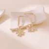 Wholesale 1 Pair Romantic Classic Style Flower Copper Drop Earrings