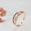 Wholesale New New Style Micro-Paved Zircon Ring For Women Twisted Line Fashionable Bohemian Pattern Casual Style Copper Ring
