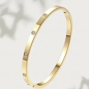 Golden 4mm Ten Diamond Bracelet