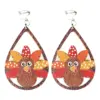 Wholesale Cartoon Wooden Vintage Ear Cuffs For Children Thanksgiving Series Flower Ghost Design No Piercing Required Animal Zodiac Theme