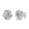 Wholesale Fashionable Brass Plated Real Gold European Style Women's Earrings Creative Knitted Ball Personality Jewelry Accessories