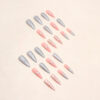 Wholesale Long pointed flash leopard nail art gold foil line leopard spot girls nail 24 box
