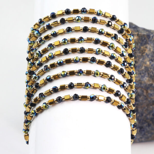 oly-efcaa9a5ac2c84248564299acbe84b3b Wholesale Hand-woven Simple Geometric Crystal Bracelet Hand Beaded Children's All-match Golden Super Flash DIY Hand Rope
