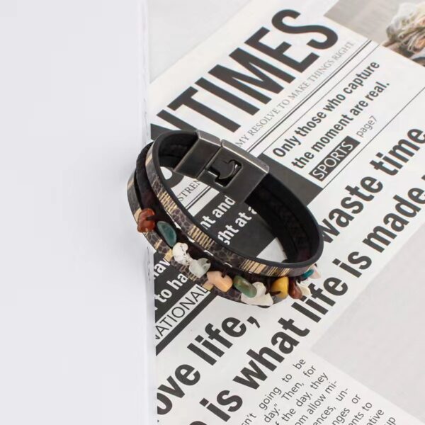 oly-efd37779d2a6fbc3a0b7832d2256412f Wholesale natural stone bracelet original hand-woven multi-layer leather bracelet men's fashion bracelet