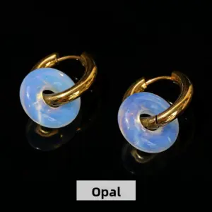 Opal Earrings / 18–15 mm