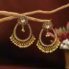 Wholesale Bohemian Retro Ethnic Style Women's Oversized Bell Pendant Earrings Geometric Pattern Zinc Alloy Circle And Oval Craft