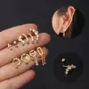 oly-efefa624ebfe6a5a0f1606f9f96439a9 Wholesale Copper Artificial Gemstones Ear Cartilage Rings & Studs Geometric Waterproof Non Tarnish Surgical Steel