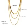 oly-eff826afe4b74bfae56e8b6366401851 Wholesale Jewelry Fashion Solid Color 304 Stainless Steel 18K Gold Plated Plating Chain Stainless Steel Necklaces