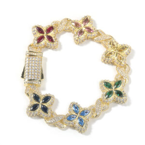 Golden colorful / 7inch bracelet
