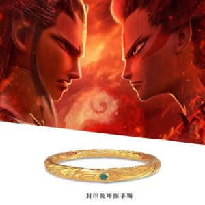Wholesale Nezha's Devil Child Comes to the World Gan Kun Ring Bracelet for Men and Women Same Style Couple Gold-plated Guofeng Bracelet Vintage Decoration