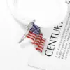 Wholesale Elegant Streetwear American Flag Alloy Inlay Rhinestones Women's Brooches