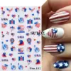 Wholesale Nail Stickers American Independence Day Elements Statue Of Liberty Stars And Stripes Eagle Head Nail Adhesive Stickers