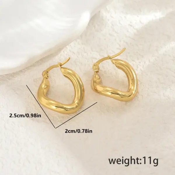Wholesale Geometric Minimalist Stainless Steel Hollow Out Irregular Earrings Fashionable Casual Classic Style For Women Four Seasons Wear