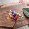 Wholesale Retro ethnic style handmade imitation colored stone bracelet versatile personality bohemian Xizang silver bracelet female bracelet accessories