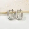 Wholesale E78 Style 304 Stainless Steel Earrings For Women Design 18K Gold Geometric C-shaped Stud Earrings Heart-shaped Electroplated