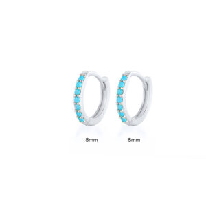 White Gold-turquoise 8mm