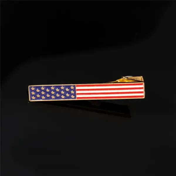Wholesale American Flag Men's Zinc Alloy Cufflinks In French Style With Stamping Craft