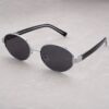 Wholesale Retro Texted Thick Leg Oval Polarized Sunglasses Retro-style Quiet Anti-UV Sheet Core Leg Sunglasses