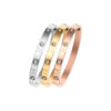 Wholesale Stainless steel bracelet, mirror finish bracelet, gold bracelet, European and American style bracelet, eco-friendly bracelet, titanium steel bracelet