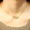 Wholesale Jewelry Simple Style Classic Style Love Infinity 304 Stainless Steel Copper Zircon 18K Gold Plated Pendant Necklace Cable Chain