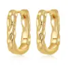 Wholesale Paper Clip Earrings For Women With Copper Posts, Electroplated And 14K Real Gold Plated Featuring Zircon Inlay