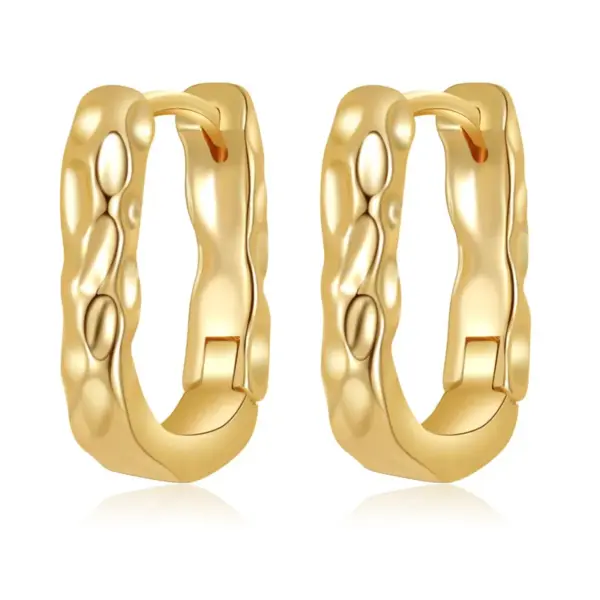 Wholesale Paper Clip Earrings For Women With Copper Posts, Electroplated And 14K Real Gold Plated Featuring Zircon Inlay