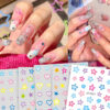 oly-f0b15f908aa22eda6434bfdb3c42af1e Wholesale Net red nail art stickers love five-pointed star small fresh with adhesive Macaron color nail art nail stickers