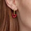 Wholesale Water Plating 18K Gold Plated Real Gold Plated Heart Shape 304 Stainless Steel Simple Style Classic Style Waterproof Non Tarnish Earrings