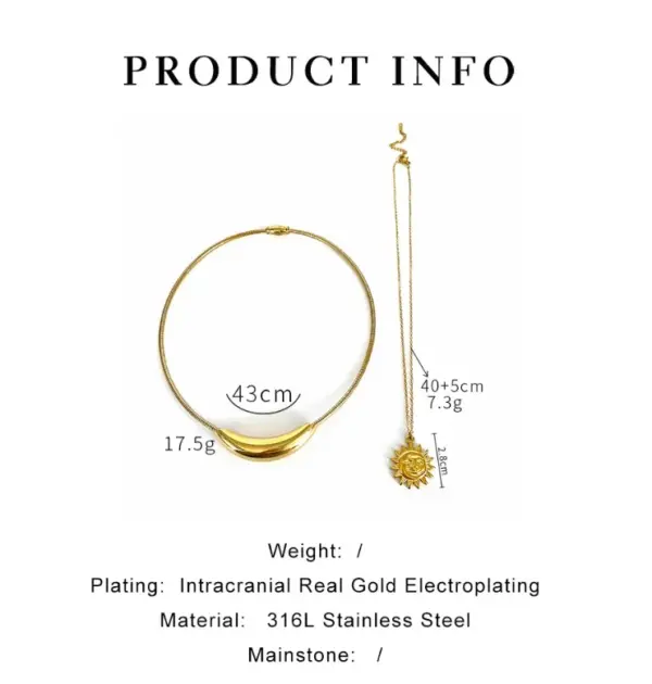 Wholesale 316L Stainless Steel Sun Waterproof Non Tarnish Surgical Steel Lady Cable Chain Pendant Necklace For Women's