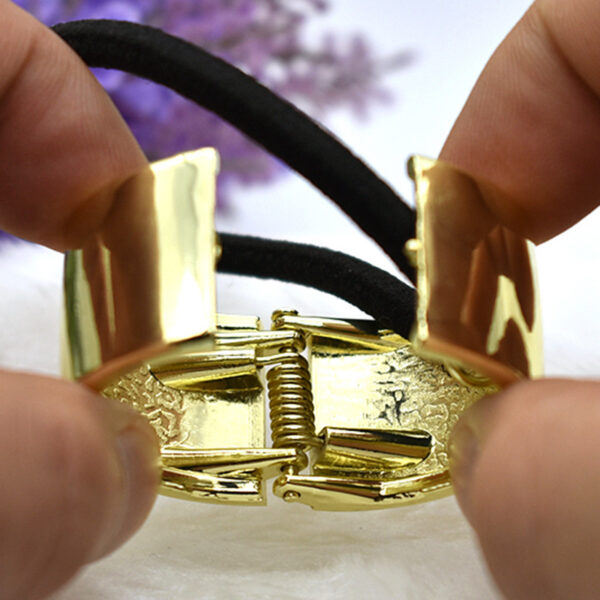 Wholesale metal horse tail buckle all-match hairband high-grade simple smooth hair tie jewelry hair ring head rope