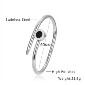 Shell head nail bracelet steel color / Vacuum real gold electroplating in full-body stainless steel furnace