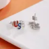 Wholesale Fashionable Alloy American Flag Independence Day Ear Cuff Geometric Pattern Zinc Alloy Universal Match Women's Asymmetric Earring