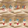 Wholesale Retro White Star Print Acrylic Drop Earrings With 304 Stainless Steel Ear Pins For Women