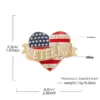 Wholesale American Flag Pin In Zinc Alloy Featuring Diamond Craftwork, Perfect For Independence Day